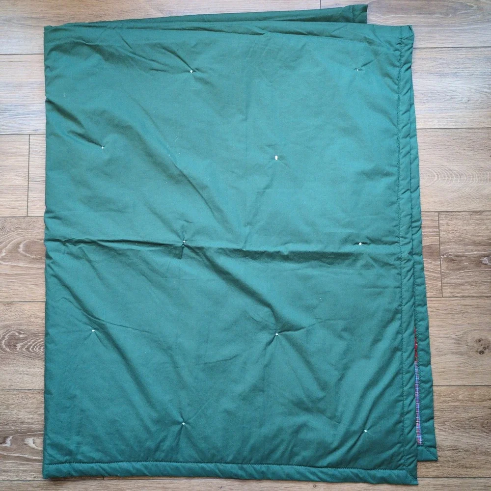 Handmade Patchwork Holiday Christmas Quilt‎ - Twin Size Red Green Ties 60x74